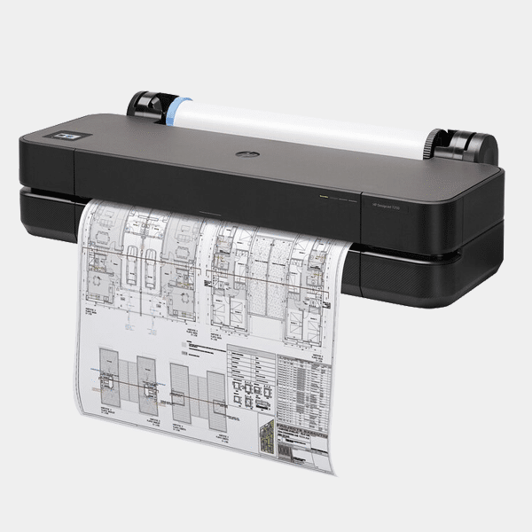 hp designjet t630 large format wireless plotter printer
