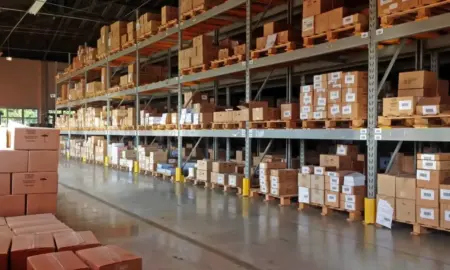 Goods warehouse representing a large food importer’s IT infrastructure setup by EWORLD, supporting mission-critical apps and remote desktop services